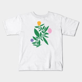 Summer cute wild botanical flower for nature lovers hiking camping Kids T-Shirt